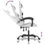 Silla gaming giratoria cuero sintético blanco y negro de , Sillones para videojuegos - Ref: Foro24-349553, Precio: 117,14 €, ...