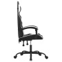 Black and white synthetic leather swivel gaming chair by , Gaming chairs - Ref: Foro24-349572, Price: 117,16 €, Discount: %