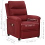 Sillón de masaje de tela rojo tinto von , Elektrische Massagesessel - Ref: Foro24-342354, Preis: 222,80 €, Rabatt: %