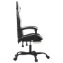 Silla gaming giratoria reposapiés cuero sintético negro blanco de , Sillones para videojuegos - Ref: Foro24-349608, Precio: 1...