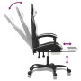 Silla gaming giratoria reposapiés cuero sintético negro blanco de , Sillones para videojuegos - Ref: Foro24-349608, Precio: 1...