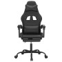 Swivel gaming chair with footrest in black synthetic leather by , Gaming chairs - Ref: Foro24-349539, Price: 127,24 €, Discou...