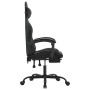 Swivel gaming chair with footrest in black synthetic leather by , Gaming chairs - Ref: Foro24-349539, Price: 127,24 €, Discou...