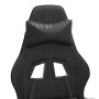 Swivel gaming chair with footrest in black synthetic leather by , Gaming chairs - Ref: Foro24-349539, Price: 127,24 €, Discou...