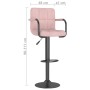 Küchenhocker aus rosa Samt von , Küchenhocker - Ref: Foro24-334653, Preis: 85,08 €, Rabatt: %