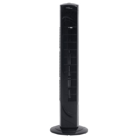 Black tower fan Φ24x80 cm by , Standing and table fans - Ref: Foro24-51546, Price: 62,69 €, Discount: %