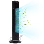 Black tower fan Φ24x80 cm by , Standing and table fans - Ref: Foro24-51546, Price: 62,69 €, Discount: %