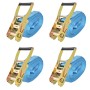 Correas de sujeción de trinquete 4 uds 4T 8mx50mm azul de , Correas de amarre - Ref: Foro24-142656, Precio: 77,60 €, Descuent...