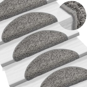 Stair mats 10 units gray 56x17x3 cm