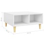 Mesa de centro madera contrachapada blanco 60x60x30 cm de , Mesas de centro - Ref: Foro24-805977, Precio: 45,77 €, Descuento: %