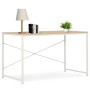 White and oak computer desk 120x60x70 cm by , Desks - Ref: Foro24-20259, Price: 78,15 €, Discount: %