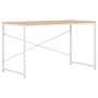 White and oak computer desk 120x60x70 cm by , Desks - Ref: Foro24-20259, Price: 78,15 €, Discount: %