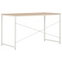 White and oak computer desk 120x60x70 cm by , Desks - Ref: Foro24-20259, Price: 78,15 €, Discount: %