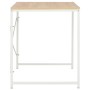 White and oak computer desk 120x60x70 cm by , Desks - Ref: Foro24-20259, Price: 78,15 €, Discount: %