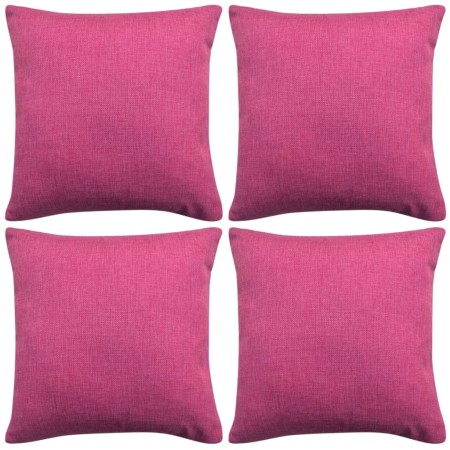 Cushion covers 4 pcs pink linen look 40x40 cm by , Cushions - Ref: Foro24-131570, Price: 22,17 €, Discount: %