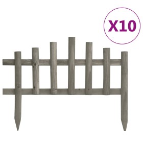 Garden edging 10 units fir wood 4.4 m by vidaXL, Garden edging and edging - Ref: Foro24-314847, Price: 35,48 €, Discount: %