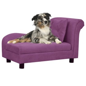 Hundesofa mit burgunderrotem Plüschkissen 83x44x44 cm von , Betten für Hunde - Ref: Foro24-171105, Preis: 124,41 €, Rabatt: %