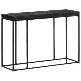 Solid acacia wood and black mango console table