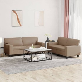 2-piece sofa set synthetic leather cappuccino by , Sofas - Ref: Foro24-3201918, Price: 499,17 €, Discount: %