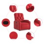 Red synthetic leather recliner by , Armchairs - Ref: Foro24-372508, Price: 229,60 €, Discount: %