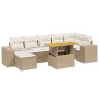 Set Gartensofas mit beigen Kissen 8 Stück PE Rattan | Foro24|Onlineshop| Casa, Jardín y Más Foro24.es