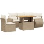 Set Gartensofas mit Kissen 6 Stück synthetisches Rattan beige | Foro24|Onlineshop| Casa, Jardín y Más Foro24.es