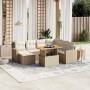 Juego de sofás de jardín con cojines beige 8 pzas ratán PE by , Garden sets - Ref: Foro24-3275606, Price: 649,92 €, Discount: %