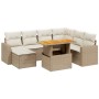 Juego de sofás de jardín con cojines beige 8 pzas ratán PE by , Garden sets - Ref: Foro24-3275606, Price: 649,92 €, Discount: %