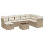 Set of 9 garden sofas with beige synthetic rattan cushions by , Garden sets - Ref: Foro24-3263284, Price: 700,57 €, Discount: %