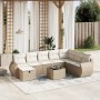 Set de sofás de jardín 9 pzas con cojines ratán sintético beige | Foro24|Onlineshop| Casa, Jardín y Más Foro24.es