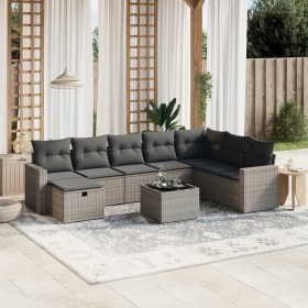 Comprar Set de muebles de jardín 9 pzas y cojines