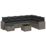 Set de muebles de jardín 9 pzas y cojines ratán sintético gris | Foro24|Onlineshop| Casa, Jardín y Más Foro24.es