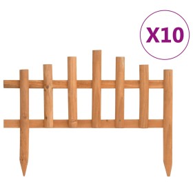 Garden edging 10 units fir wood 4.4 m by vidaXL, Garden edging and edging - Ref: Foro24-314846, Price: 37,30 €, Discount: %