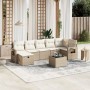 Set of garden sofas with beige cushions 8 pcs PE rattan by , Garden sets - Ref: Foro24-3263824, Price: 606,80 €, Discount: %