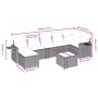 Set Gartensofas mit beigen Kissen 8 Stück PE Rattan von , Gartensets - Ref: Foro24-3263824, Preis: 606,80 €, Rabatt: %