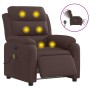 Sillón reclinable de masaje eléctrico tela marrón oscuro de , Sillones - Ref: Foro24-3204973, Precio: 287,16 €, Descuento: %