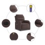 Sillón reclinable de masaje eléctrico tela marrón oscuro de , Sillones - Ref: Foro24-3204973, Precio: 287,16 €, Descuento: %