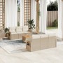 Set sofás de jardín 7 piezas y cojines ratán sintético beige von , Modulare Sofas für den Außenbereich - Ref: Foro24-3224455,...