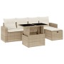 Juego de sofás jardín con cojines 6 pzas ratán sintético beige by , Garden sets - Ref: Foro24-3274808, Price: 504,41 €, Disco...