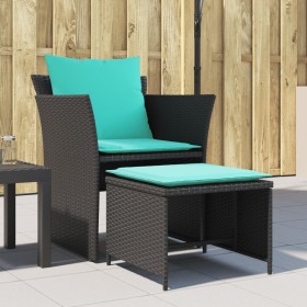 Comprar Sillón de jardín con reposapiés ratán