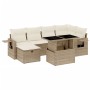 Set sofás de jardín 7 piezas y cojines ratán sintético beige by , Garden sets - Ref: Foro24-3274978, Price: 650,46 €, Discoun...