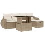 Juego de sofás jardín con cojines 6 pzas ratán sintético beige by , Garden sets - Ref: Foro24-3275128, Price: 567,60 €, Disco...