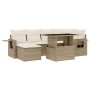 Set sofás de jardín 7 piezas y cojines ratán sintético beige von , Gartensets - Ref: Foro24-3268048, Preis: 628,98 €, Rabatt: %