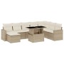 Set de sofás de jardín 9 pzas con cojines ratán sintético beige by , Garden sets - Ref: Foro24-3267468, Price: 760,86 €, Disc...