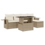 Juego de sofás jardín con cojines 6 pzas ratán sintético beige by , Garden sets - Ref: Foro24-3267868, Price: 494,36 €, Disco...