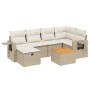 Set sofás de jardín 7 piezas y cojines ratán sintético beige de , Conjuntos de jardín - Ref: Foro24-3264950, Precio: 583,96 €...