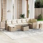 Juego de sofás de jardín con cojines beige 8 pzas ratán PE von , Gartensets - Ref: Foro24-3263514, Preis: 600,54 €, Rabatt: %