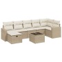 Juego de sofás de jardín con cojines beige 8 pzas ratán PE by , Garden sets - Ref: Foro24-3263514, Price: 600,54 €, Discount: %