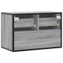 Mueble de TV madera y metal roble ahumado 60x31x39,5 cm | Foro24|Onlineshop| Casa, Jardín y Más Foro24.es