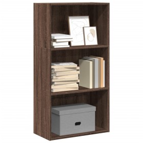 Estantería madera de ingeniería marrón roble 60x30x114 cm de , Librerías y estanterías - Ref: Foro24-857905, Precio: 58,73 €,...